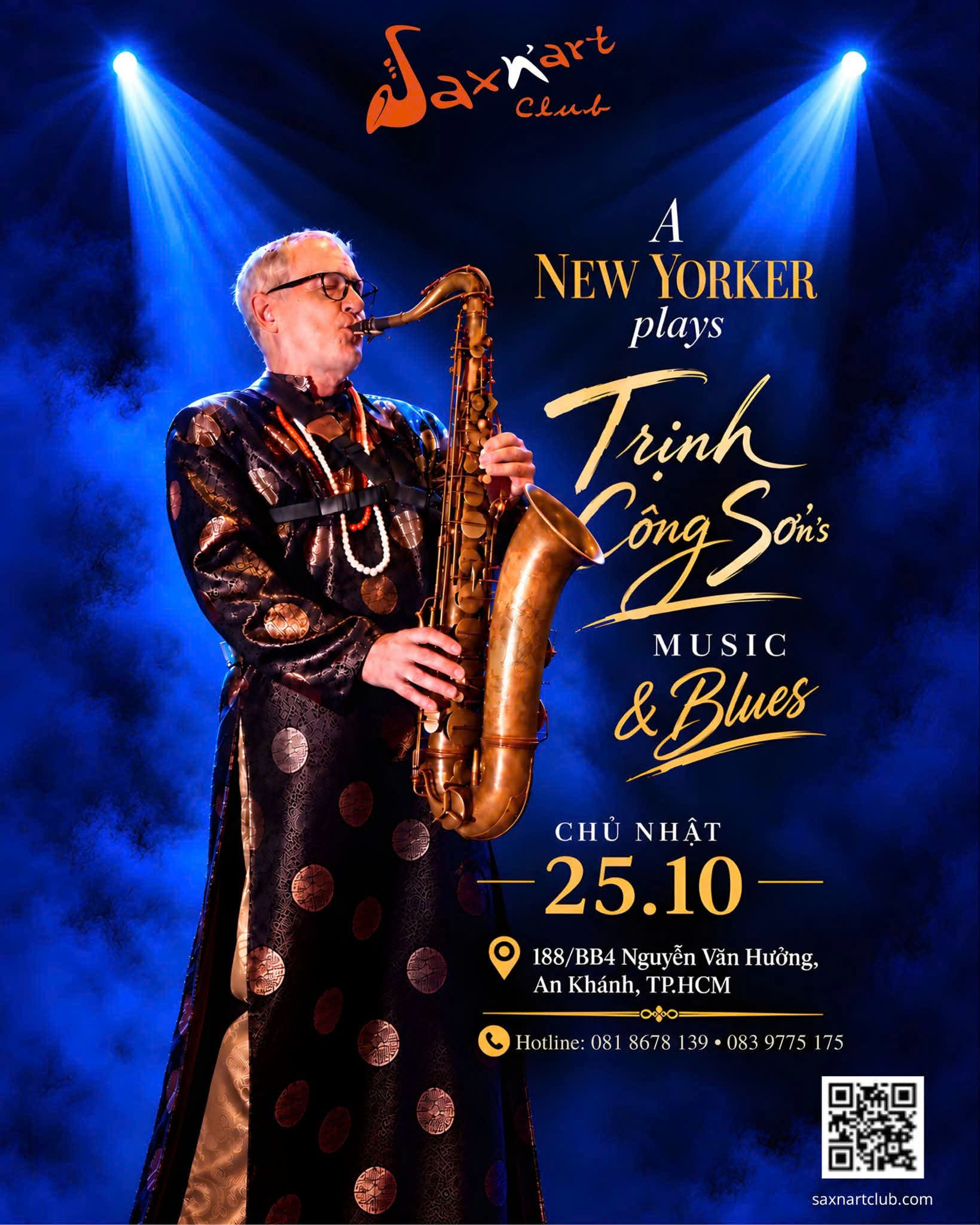 🎷 A NEW YORKER PLAYS TRỊNH CÔNG SƠN’S MUSIC & BLUES Oct  25th Saxn'Art  Club