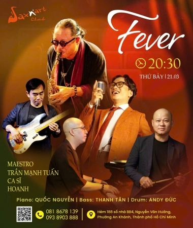 🔥 𝐅𝐄𝐕𝐄𝐑 | 𝐒𝐀𝐗𝐍’𝐀𝐑𝐓 𝐂𝐋𝐔𝐁 🔥  📅 𝐓𝐡𝐮̛́ 𝐁𝐚̉𝐲, 𝟐𝟏/𝟎𝟑 | 𝐒𝐡𝐨𝐰𝐭𝐢𝐦𝐞: 𝟗:𝟎𝟎 𝐏𝐌 – 𝟏𝟏:𝟎𝟎 𝐏𝐌