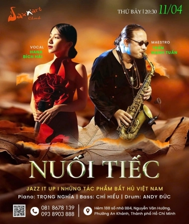 🌙 𝐍𝐔𝐎̂́𝐈 𝐓𝐈𝐄̂́𝐂 | 𝐒𝐀𝐍’𝐀𝐑𝐓 𝐂𝐋𝐔𝐁 📅𝐓𝐡𝐮̛́ 𝟕 𝟏𝟏.𝟎𝟒 | 𝐒𝐡𝐨𝐰𝐭𝐢𝐦𝐞: 𝟗:𝟎𝟎 𝐏𝐌 – 𝟏𝟏:𝟎𝟎 𝐏𝐌