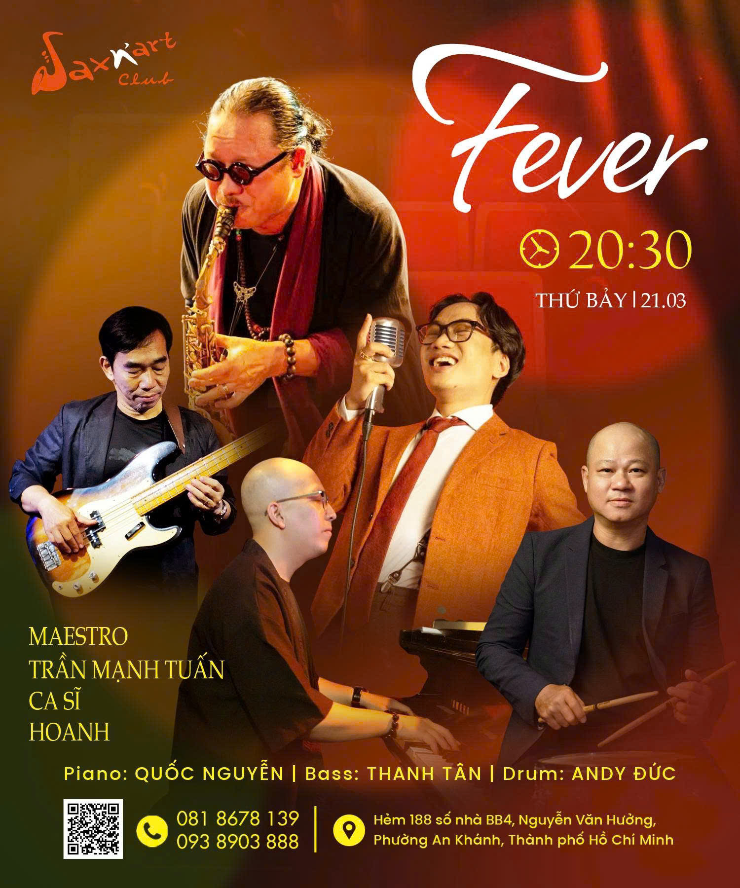 🔥 𝐅𝐄𝐕𝐄𝐑 | 𝐒𝐀𝐗𝐍’𝐀𝐑𝐓 𝐂𝐋𝐔𝐁 🔥  📅 𝐓𝐡𝐮̛́ 𝐁𝐚̉𝐲, 𝟐𝟏/𝟎𝟑 | 𝐒𝐡𝐨𝐰𝐭𝐢𝐦𝐞: 𝟗:𝟎𝟎 𝐏𝐌 – 𝟏𝟏:𝟎𝟎 𝐏𝐌