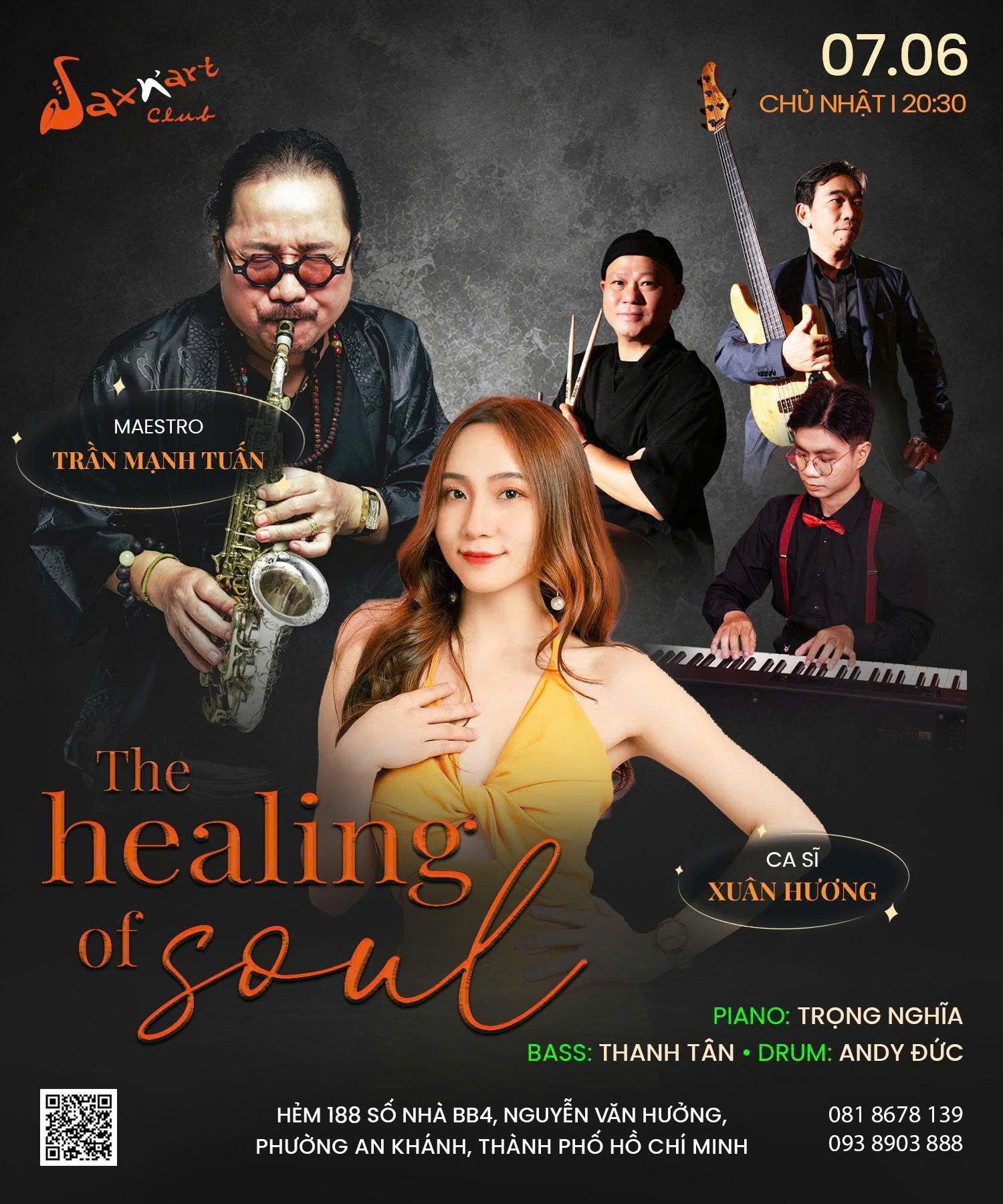 🌙 𝐓𝐇𝐄 𝐇𝐄𝐀𝐋𝐈𝐍𝐆 𝐎𝐅 𝐒𝐎𝐔𝐋 | 𝐒𝐀𝐗𝐍’𝐀𝐑𝐓 𝐂𝐋𝐔𝐁  📅 𝐂𝐡𝐮̉ 𝐍𝐡𝐚̣̂𝐭 𝟎𝟕.𝟎𝟔 | 𝐒𝐡𝐨𝐰𝐭𝐢𝐦𝐞: 𝟗:𝟎𝟎 𝐏𝐌 – 𝟏𝟏:𝟎𝟎 𝐏𝐌